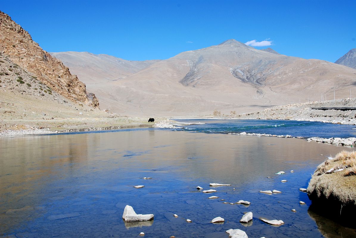 23 Yarlung Tsangpo Brahmaputra River After Saga Tibet On Way To Old Zhongba The Yarlung Tsangpo Brahmaputra River between Saga and Old Zhongba Tibet.